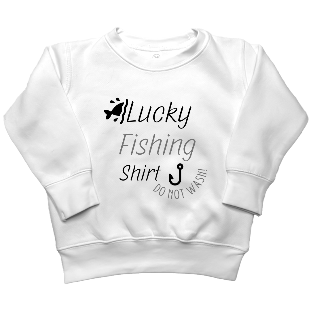 Lucky Fishing Shirt Toddler Crew Neck Sweatshirt