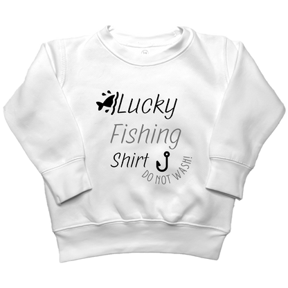 Lucky Fishing Shirt Toddler Crew Neck Sweatshirt