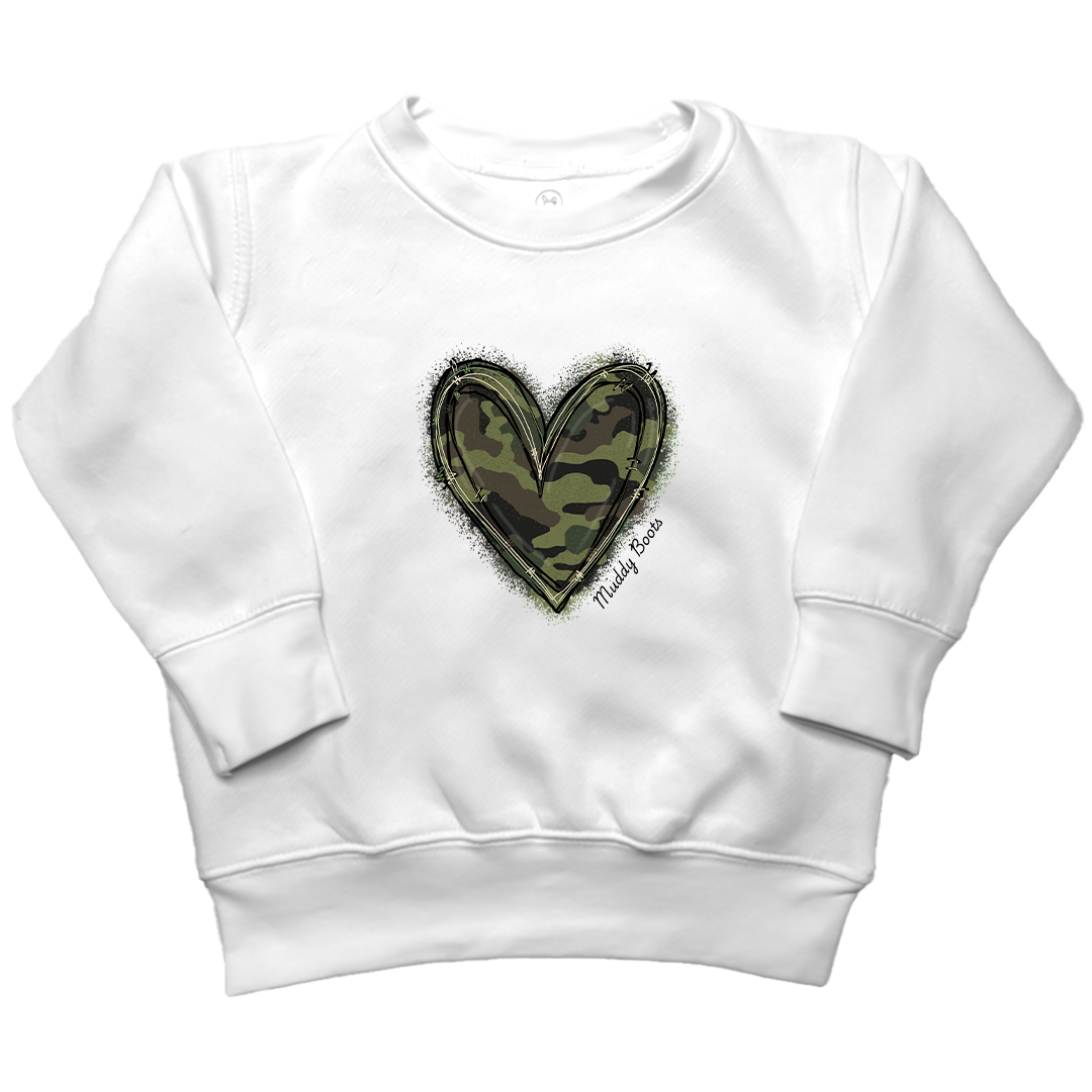 Hidden Heart Kids Crew Neck Sweatshirt