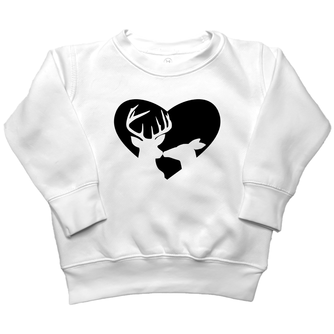 Deer Romance Toddler Crew Neck Sweatshirt