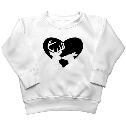 Deer Romance Toddler Crew Neck Sweatshirt