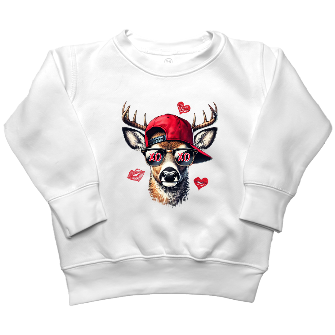 Love Struck Buck Kids Crew Neck Sweatshirt