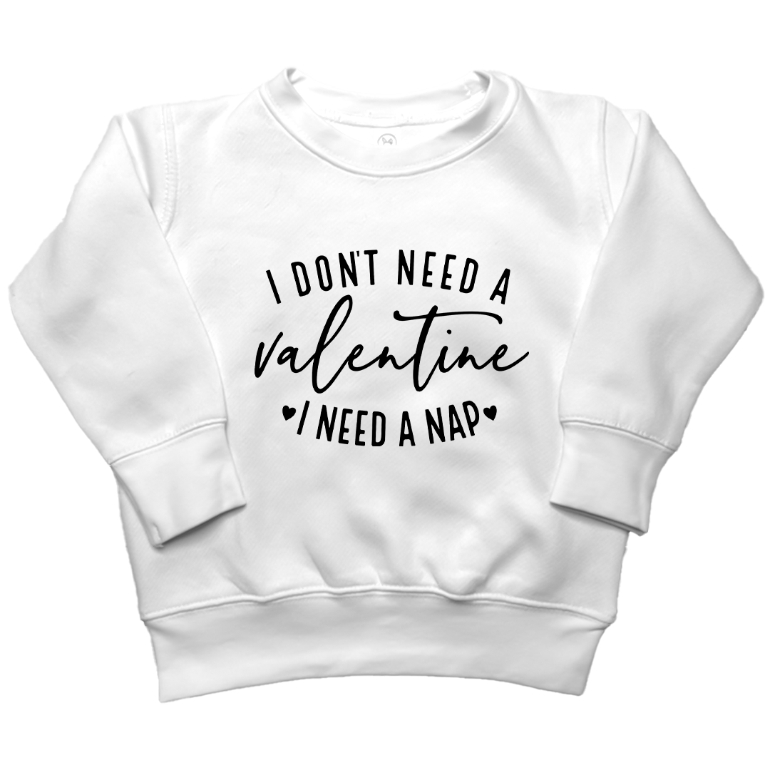 I Need A Nap Kids Crew Neck Sweatshirt