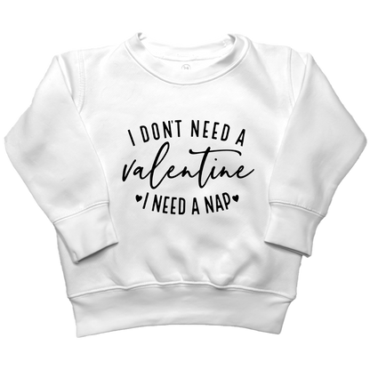 I Need A Nap Kids Crew Neck Sweatshirt