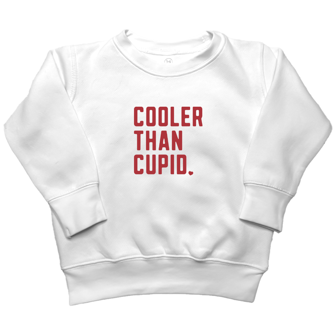 Cooler Than Cupid Kids Crew Neck Sweatshirt