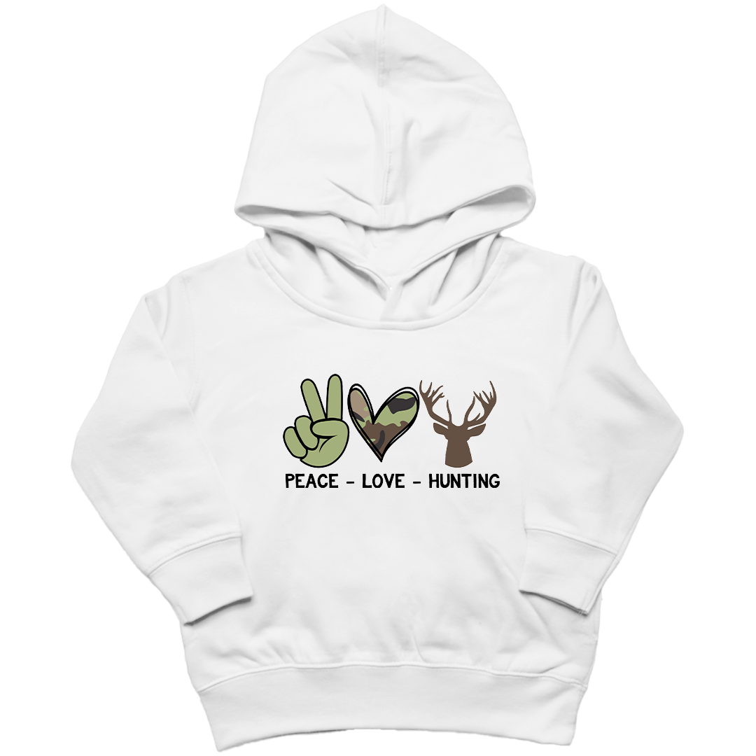 Peace Love Hunting Toddler Hoodie