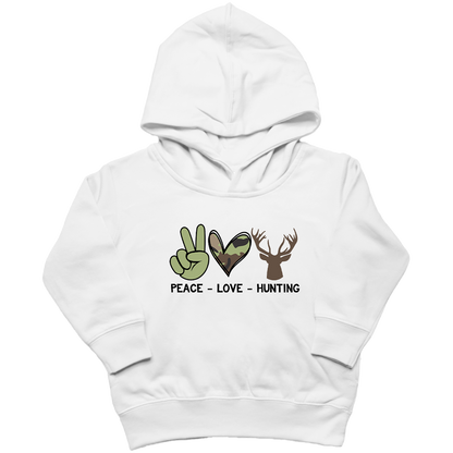 Peace Love Hunting Toddler Hoodie