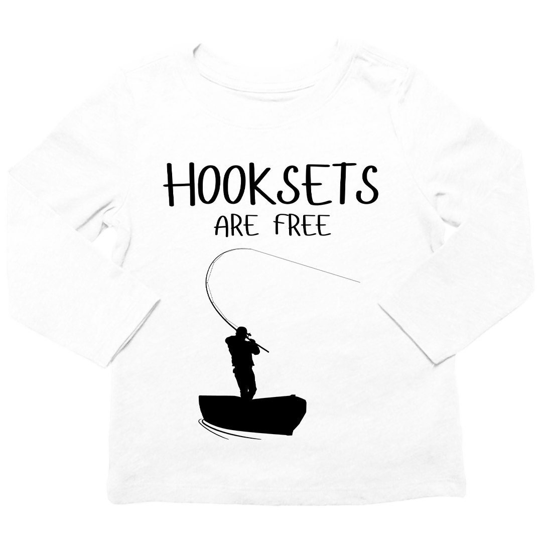 Hooksets Are Free Kids Long Sleeve Tee