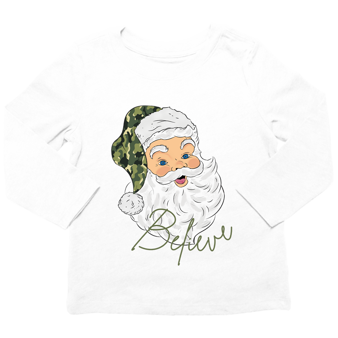 Believe in Santa Kids Long Sleeve Tee