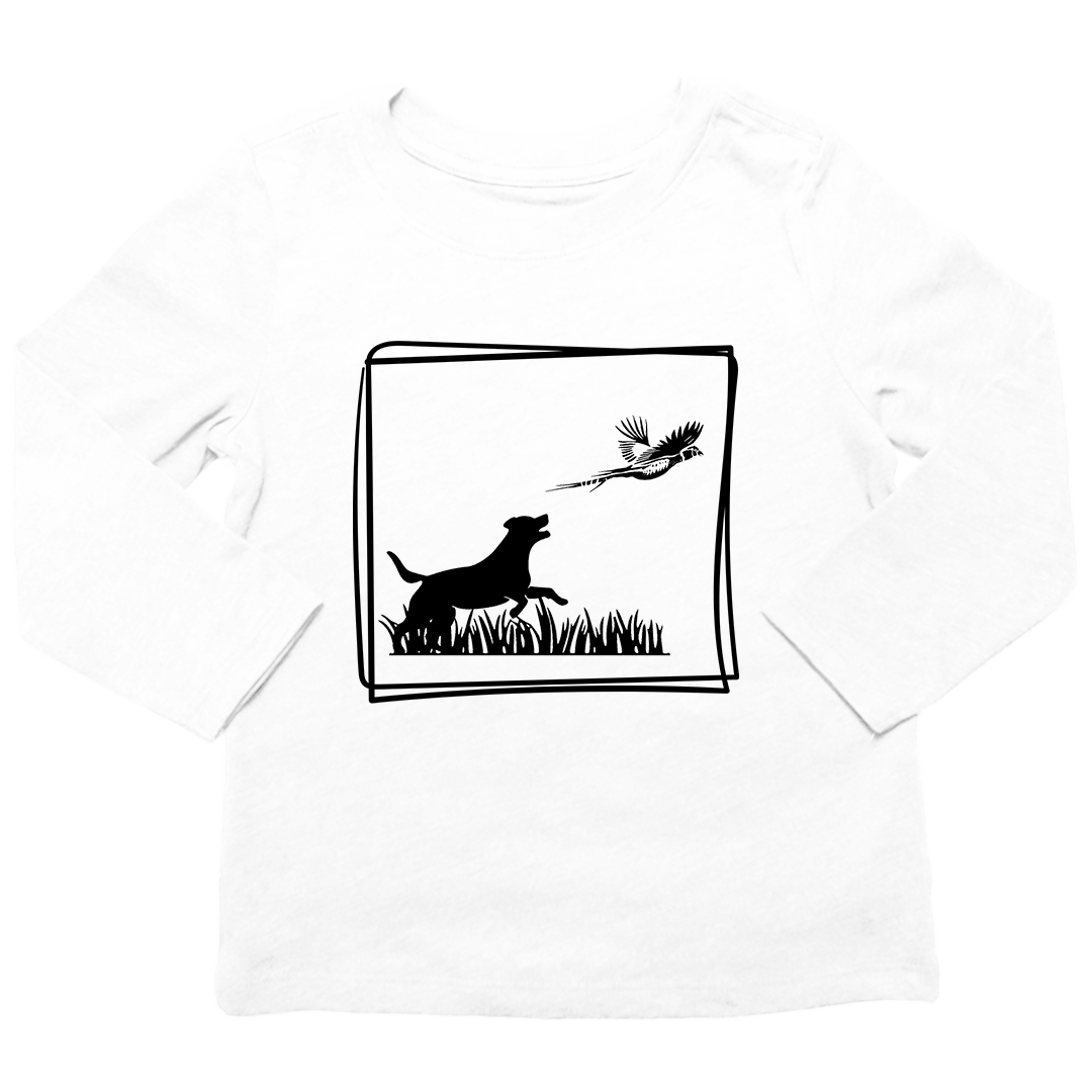 Pheasant Flush Kids Long Sleeve Tee