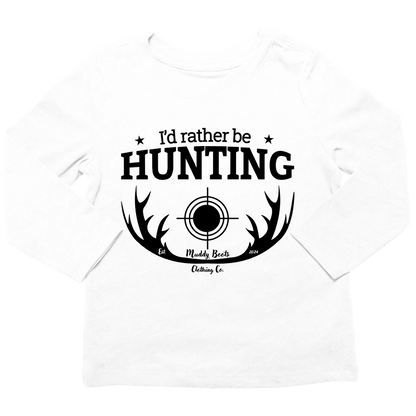 I'd Rather Be Hunting Kids Long Sleeve Tee