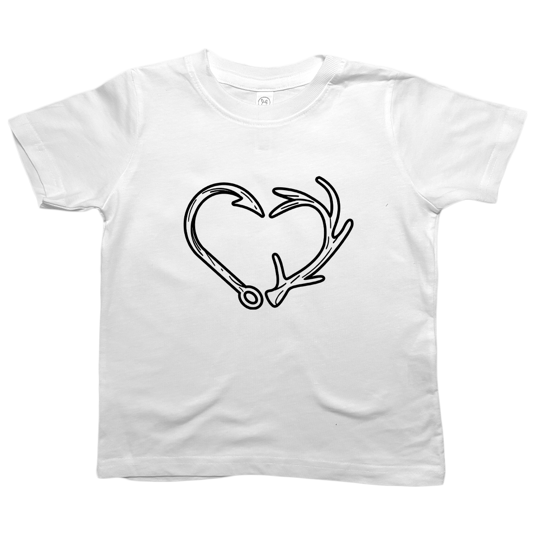 Hook Antler Heart Toddler Tee