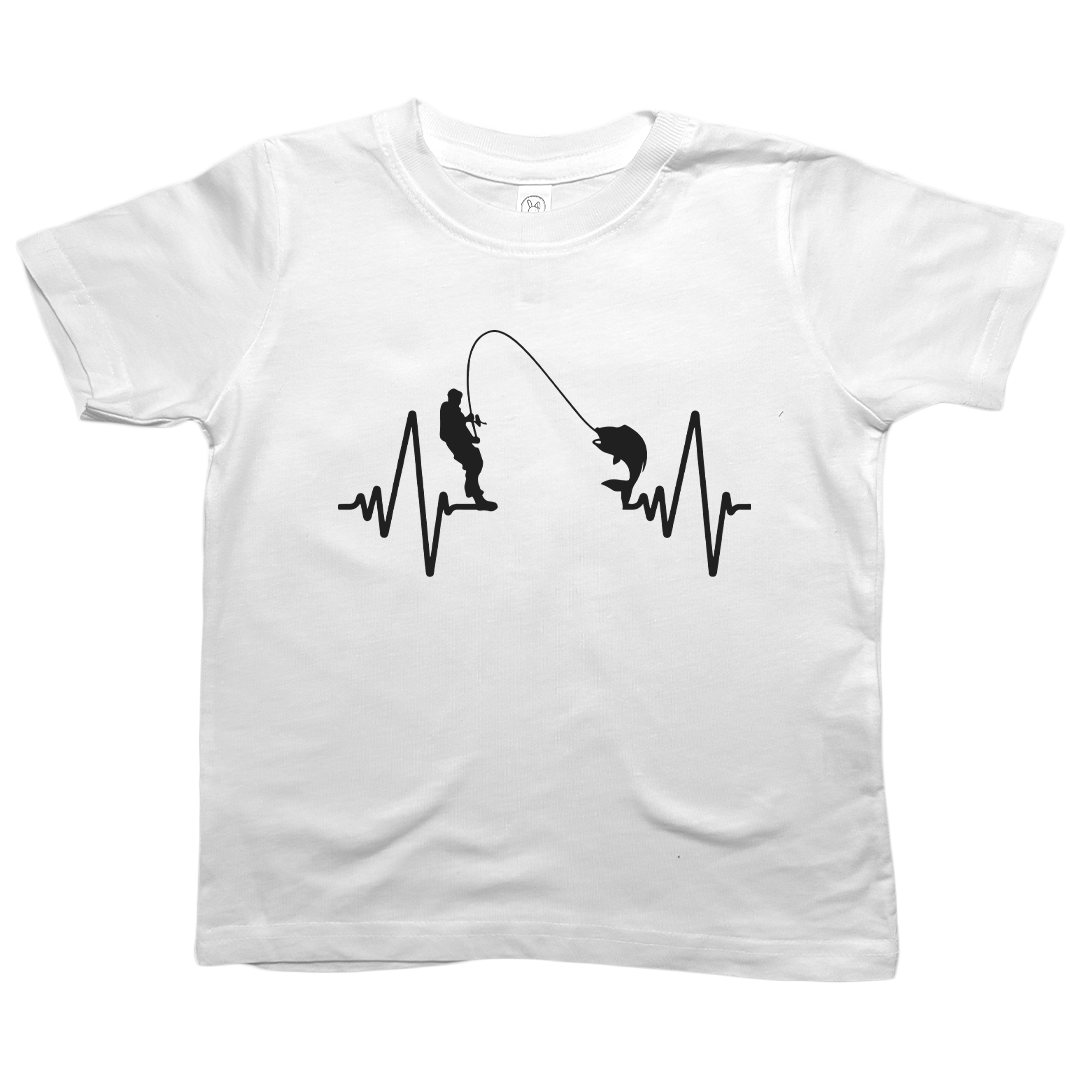 Fishing Heartbeat Kids Tee