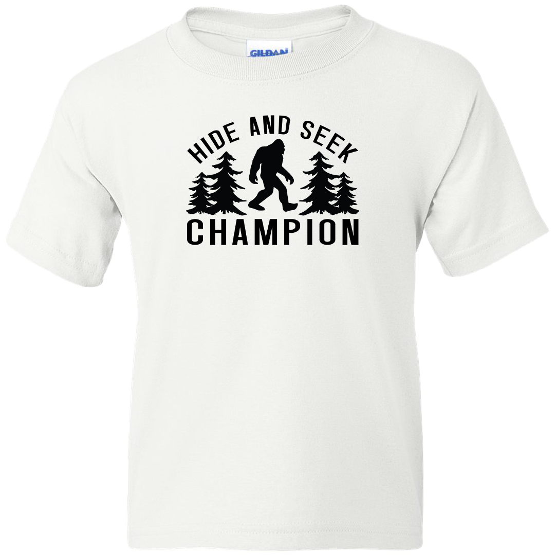 Hide and Seek Sasquatch Kids Tee
