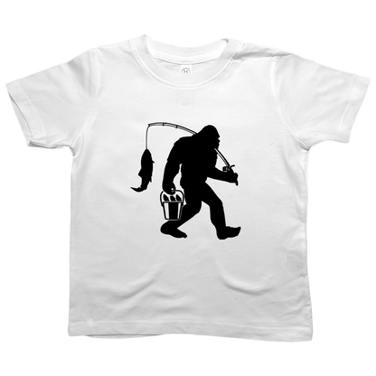 Fishing Sasquatch Kids Tee