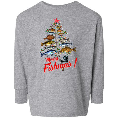 Merry Fishmas Toddler Long Sleeve Tee