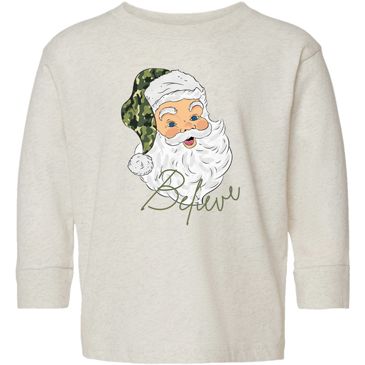 Believe in Santa Toddler Long Sleeve Tee