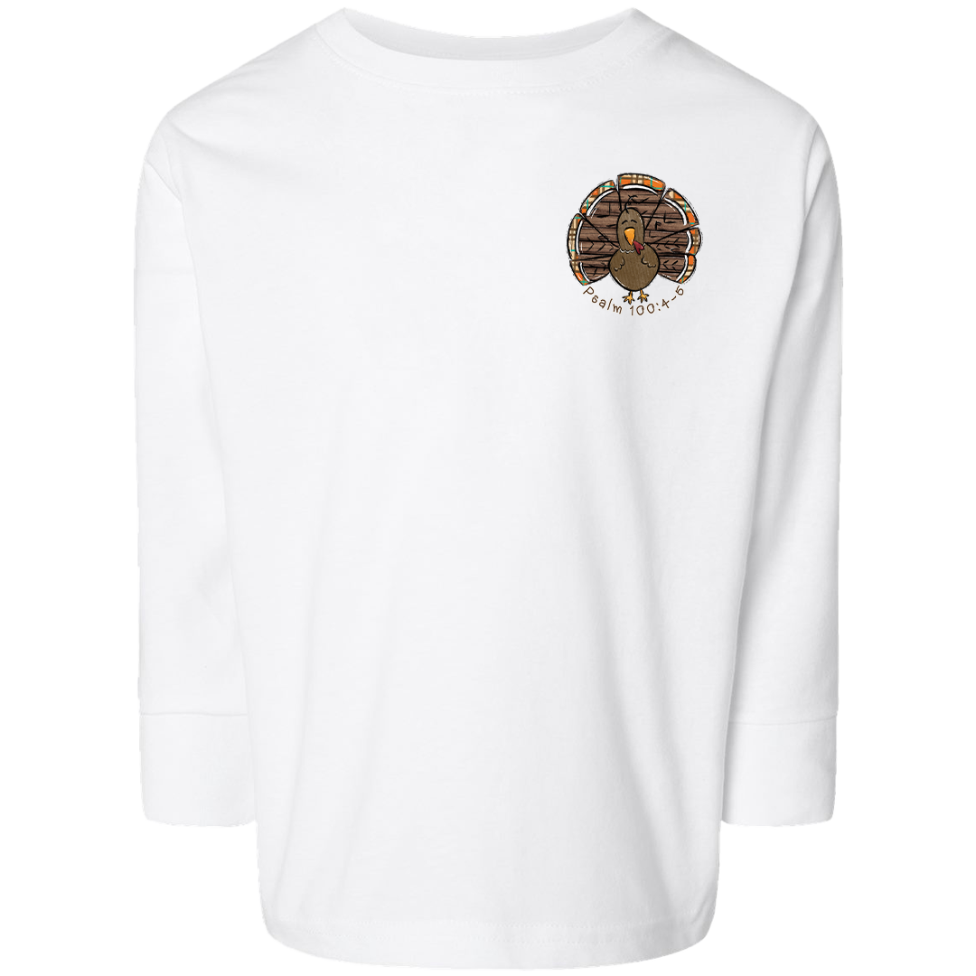 Thanksgiving Blessing Kids Long Sleeve Tee