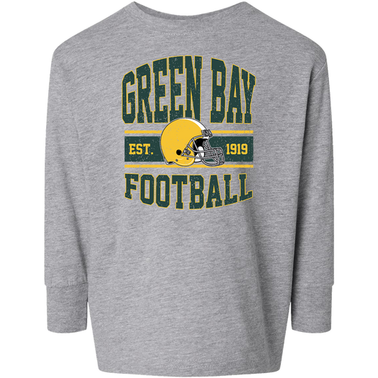 Green Bay Football Kids Long Sleeve Tee