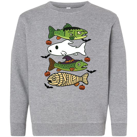 Halloween Fish Toddler Crew Neck Sweatshirt