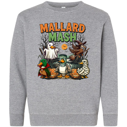 Halloween Mallard Mash Kids Crew Neck Sweatshirt