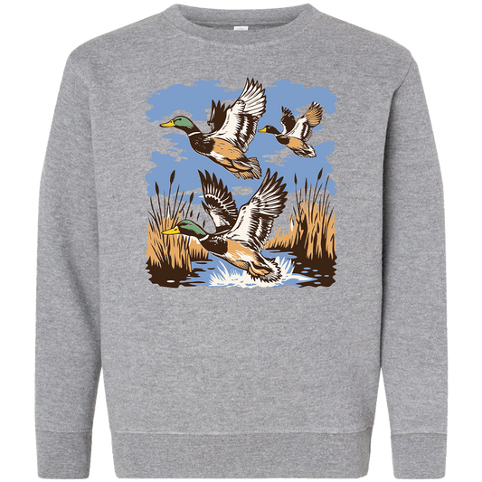 Vintage Ducks Toddler Crew Neck Sweatshirt