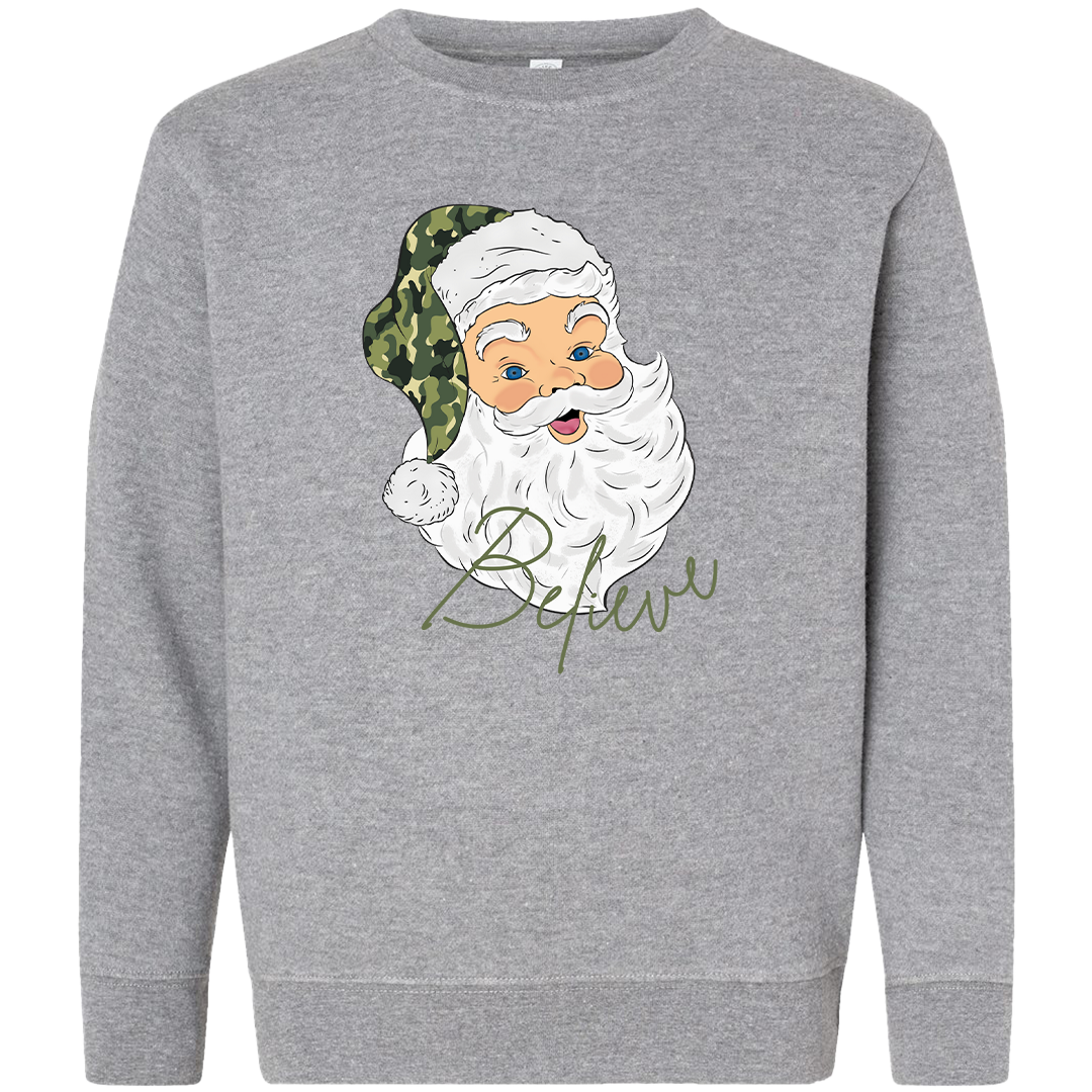 Believe in Santa Toddler Crew Neck Sweatshirt