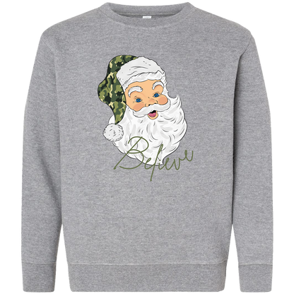 Believe in Santa Toddler Crew Neck Sweatshirt