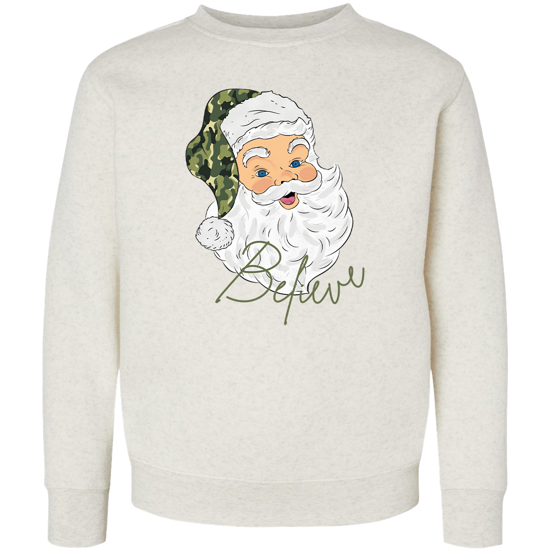 Believe in Santa Kids Crew Neck Sweatshirt