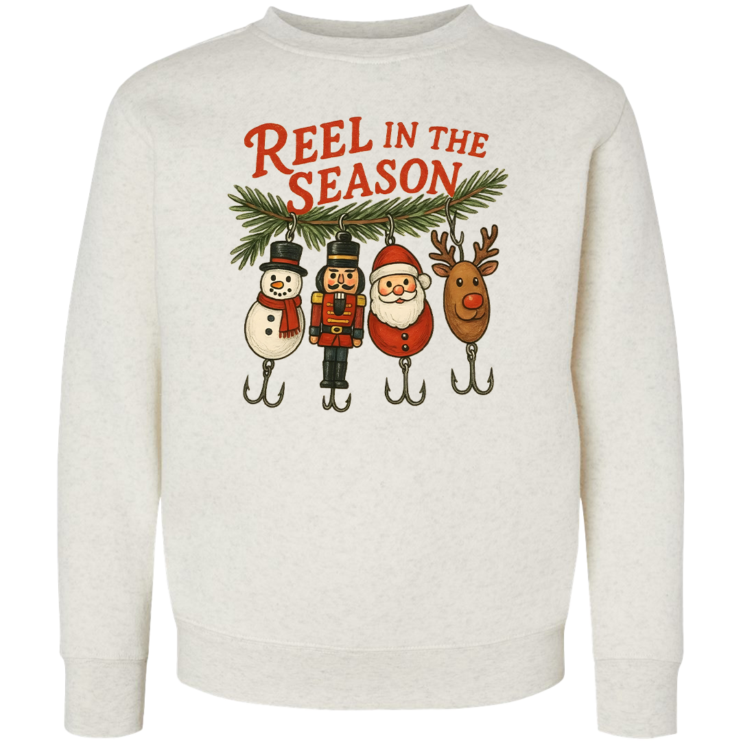 Reel Season Kids Crew Neck Sweatshirt