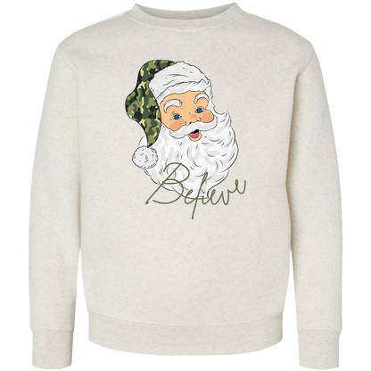 Believe in Santa Toddler Crew Neck Sweatshirt