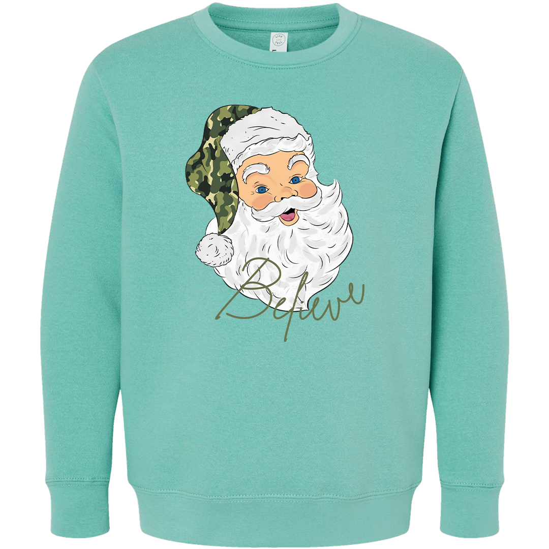 Believe in Santa Kids Crew Neck Sweatshirt