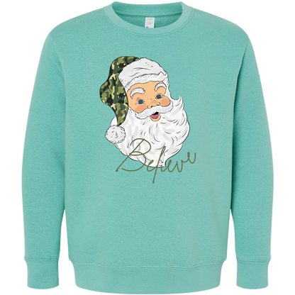 Believe in Santa Kids Crew Neck Sweatshirt
