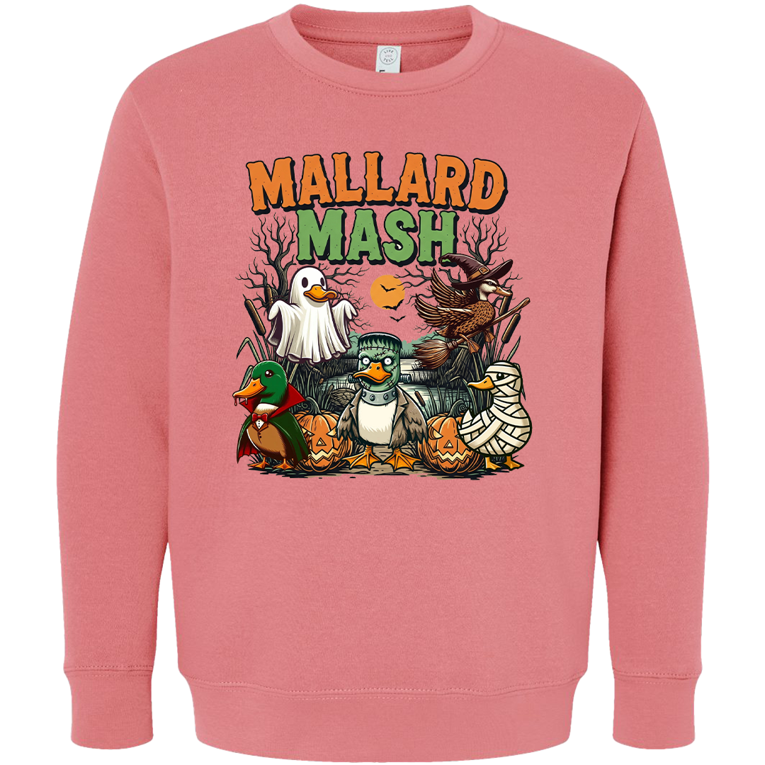 Halloween Mallard Mash Toddler Crew Neck Sweatshirt