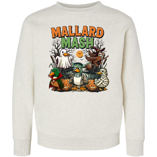 Halloween Mallard Mash Kids Crew Neck Sweatshirt