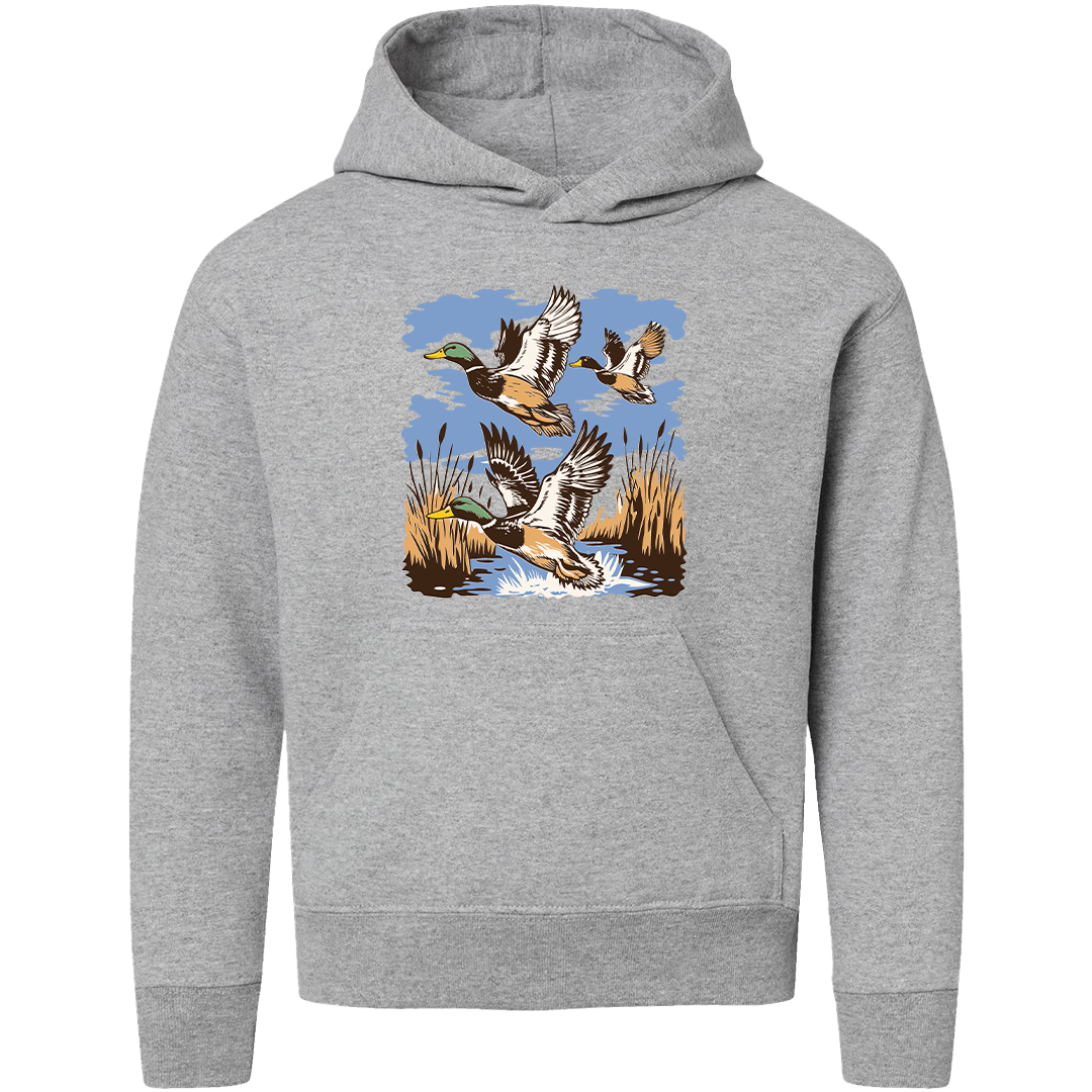 Vintage Ducks Kids Hoodie