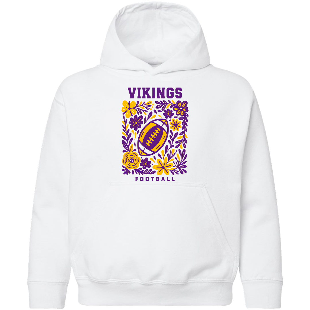 Vikings Floral Kids Hoodie