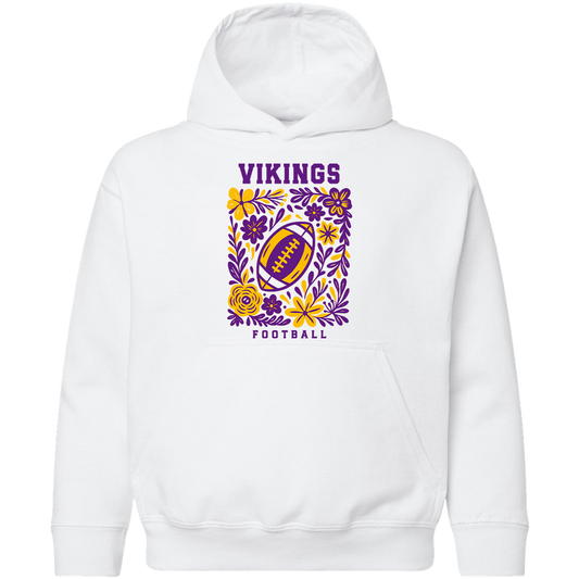 Vikings Floral Kids Hoodie