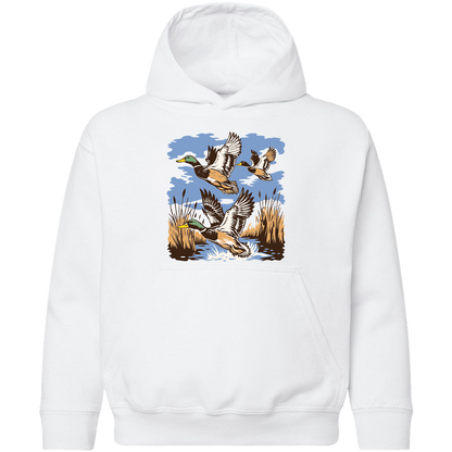 Vintage Ducks Kids Hoodie