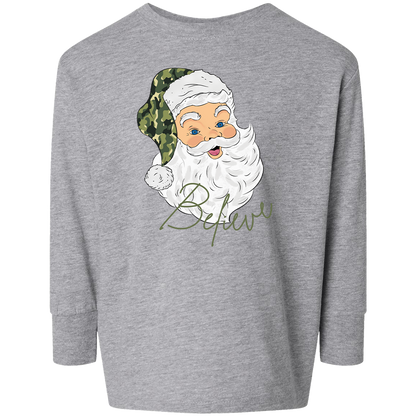 Believe in Santa Toddler Long Sleeve Tee