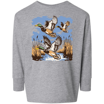 Vintage Ducks Toddler Long Sleeve Tee