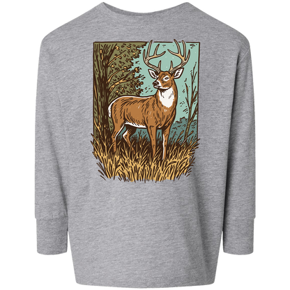 Vintage Deer Kids Long Sleeve Tee