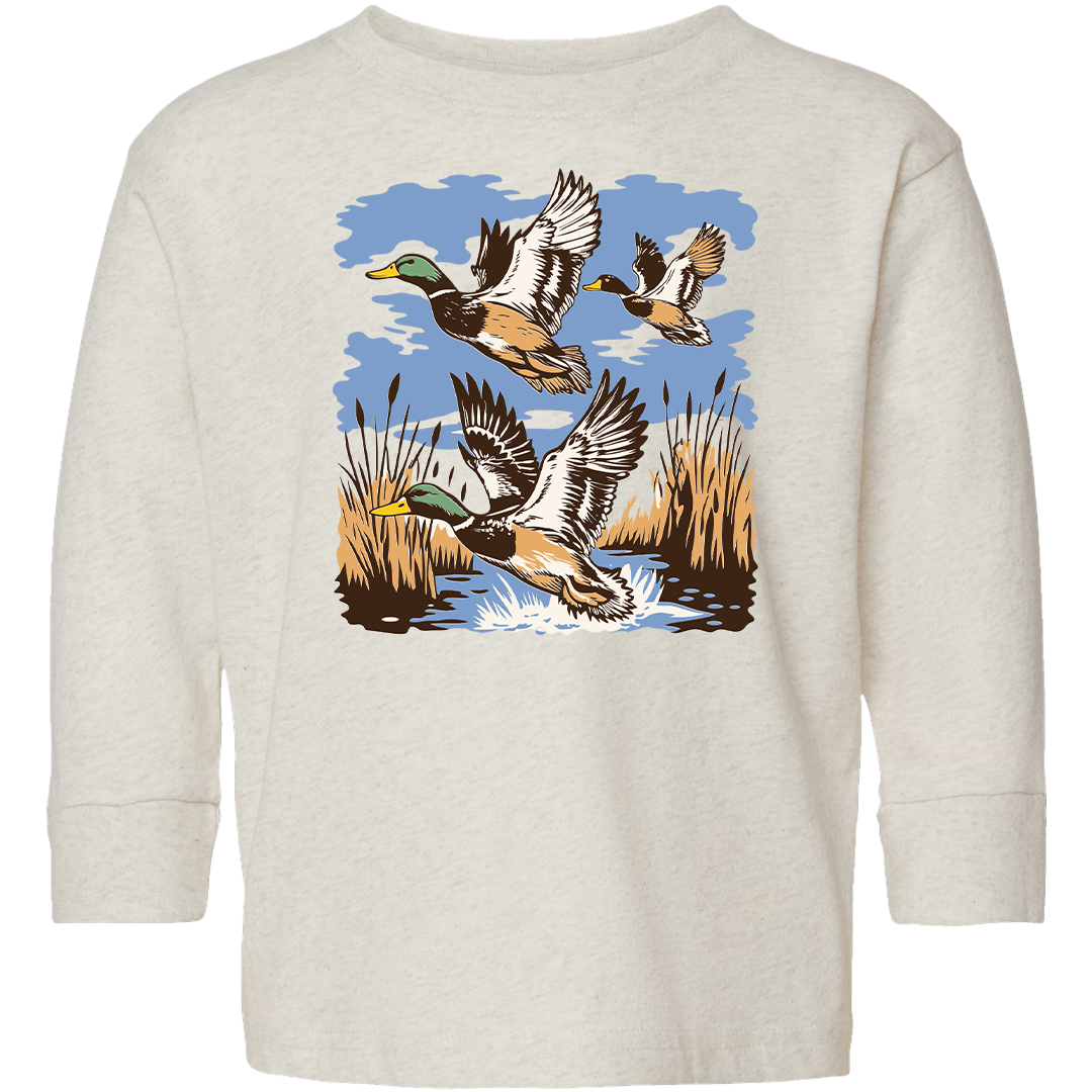 Vintage Ducks Toddler Long Sleeve Tee