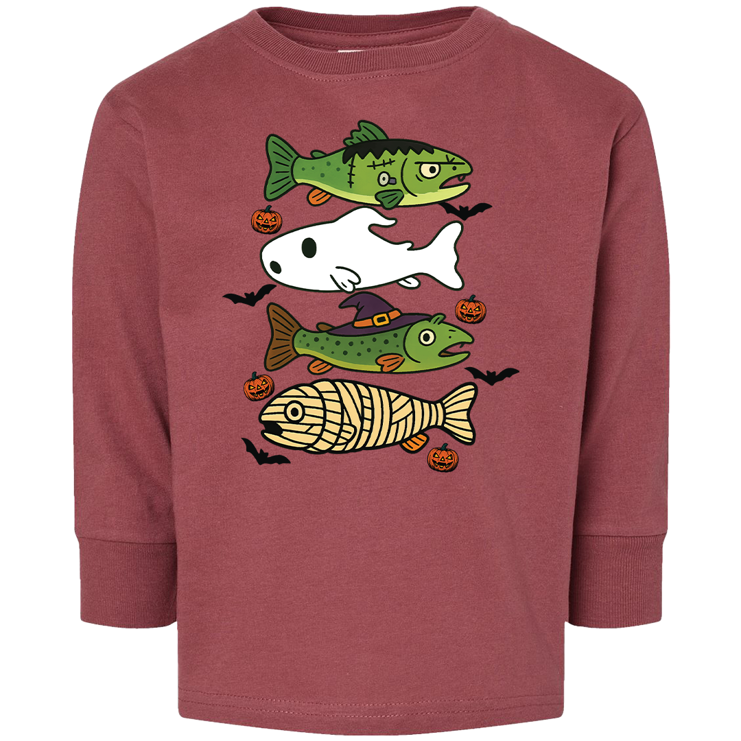 Halloween Fish Kids Long Sleeve Tee