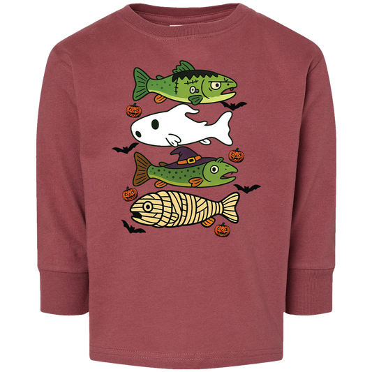 Halloween Fish Kids Long Sleeve Tee