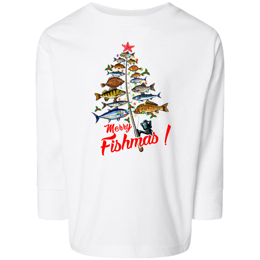 Merry Fishmas Kids Long Sleeve Tee