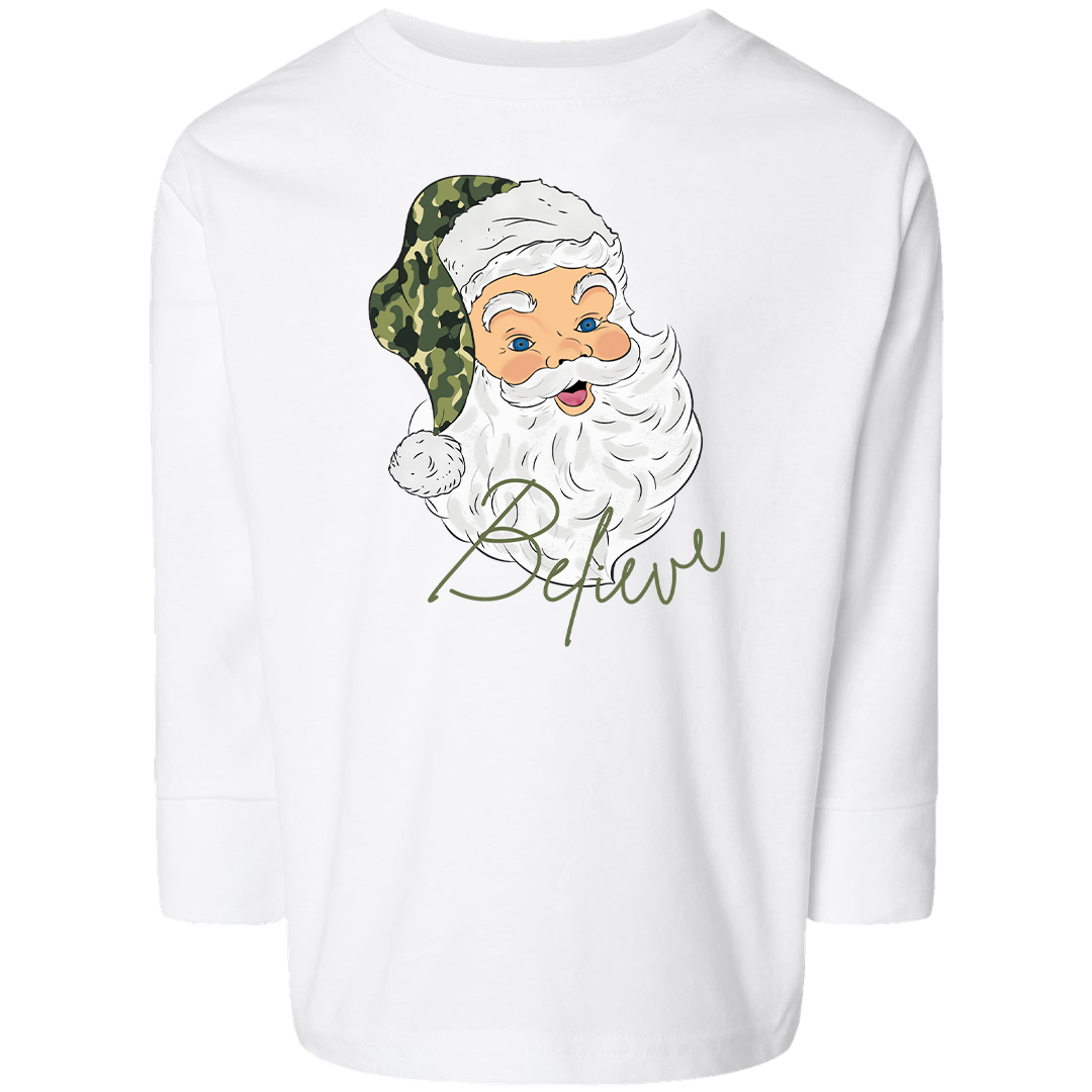 Believe in Santa Toddler Long Sleeve Tee