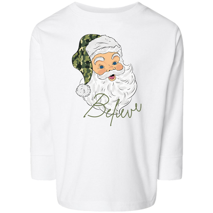 Believe in Santa Toddler Long Sleeve Tee