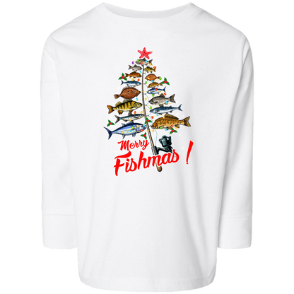 Merry Fishmas Toddler Long Sleeve Tee