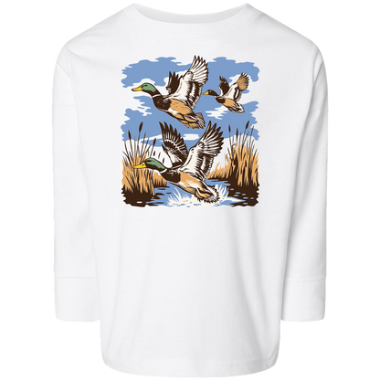 Vintage Ducks Toddler Long Sleeve Tee